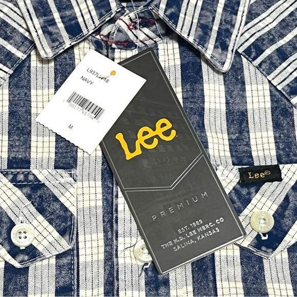 New With Tag Vintage Lee Plaid Western Button Up Shirt - Picture 6 of 13